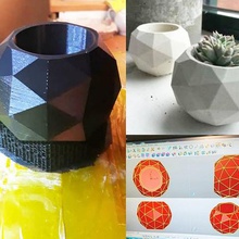 geodezi planter home vase sphare geometric pot 3d print model - Mito3D