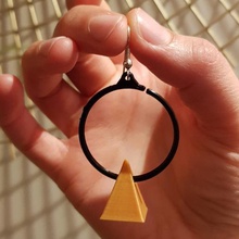 geom tric bijoux pyramide à l'oreille boucle d'oreille 3d print model - Mito3D