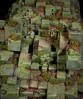 geomantic cubes bases base rocks wargaming alien 3d print model - Mito3D