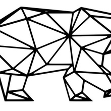 géométrique ours Lion art 3d print model - Mito3D