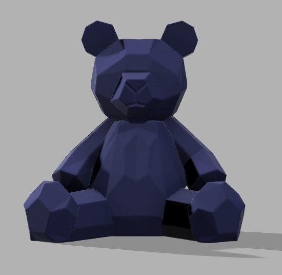geometric bear Art teddy bears 3D print model - Mito3D