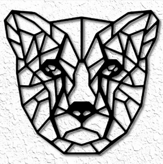 geometrico orso parete arte viso arredamento geoemtrico cucciolo fauna selvatica bosco mosaico panda montagne polare Marrone California orsacchiotto 2d Basso poli casa 3d print model - Mito3D