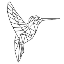 geometrico uccello parete arte decorazione Casa 3d print model - Mito3D