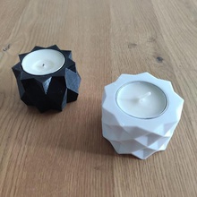 geometric candleholder home candle holder geometry decoratio deco flame 3d print model - Mito3D