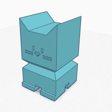 geometric cat keychain art 3d print model - Mito3D