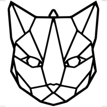 geometrik kedi anahtarlık anahtar yüzük şekil ayı çokgen Sanayi arazi poli polis hayvan hayvanlar 3d print model - Mito3D