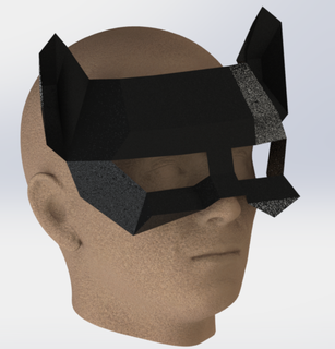 geometric cat mask 3d print model - Mito3D