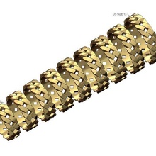 geometric chain link band us size 5to13 3d print model ring gold printable jewelry jewellery fashion silver cuban sterling luxury bling cuba faceted rings 3d print model - Mito3D
