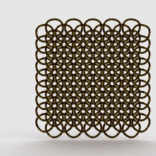 geometric chainlink art 3d chain geometry hexagon honeycomb model printable sacred math 3D print model - Mito3D