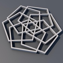 geometrico sottobicchiere posavaso geometria 3d print model - Mito3D