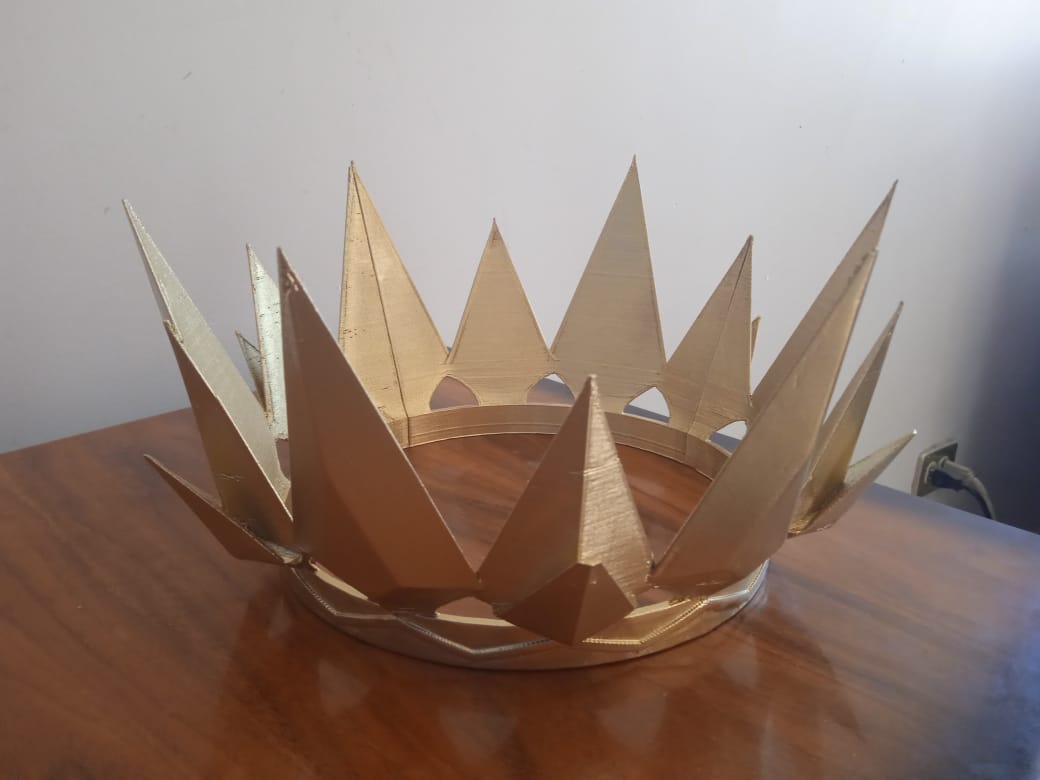 geometrik taç Geometrica kral kraliçe sürüklemek 3D print model - Mito3D