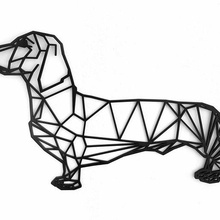 geometric dachshund architecture bird geometry nice decoration art fly dog sausage hot 3d print model - Mito3D