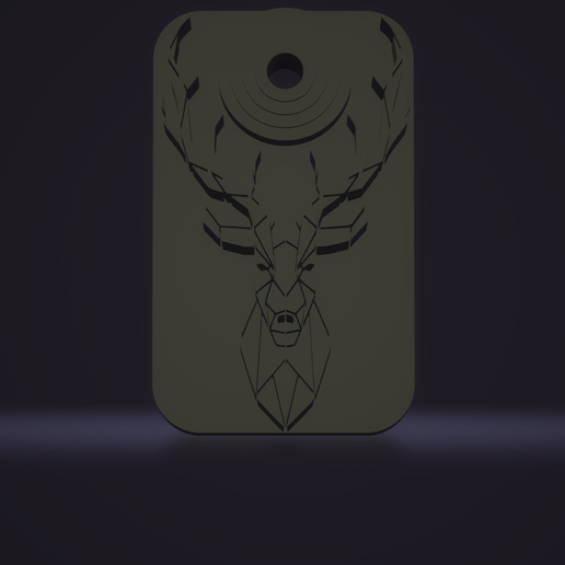 geometric deer art 3D print model - Mito3D