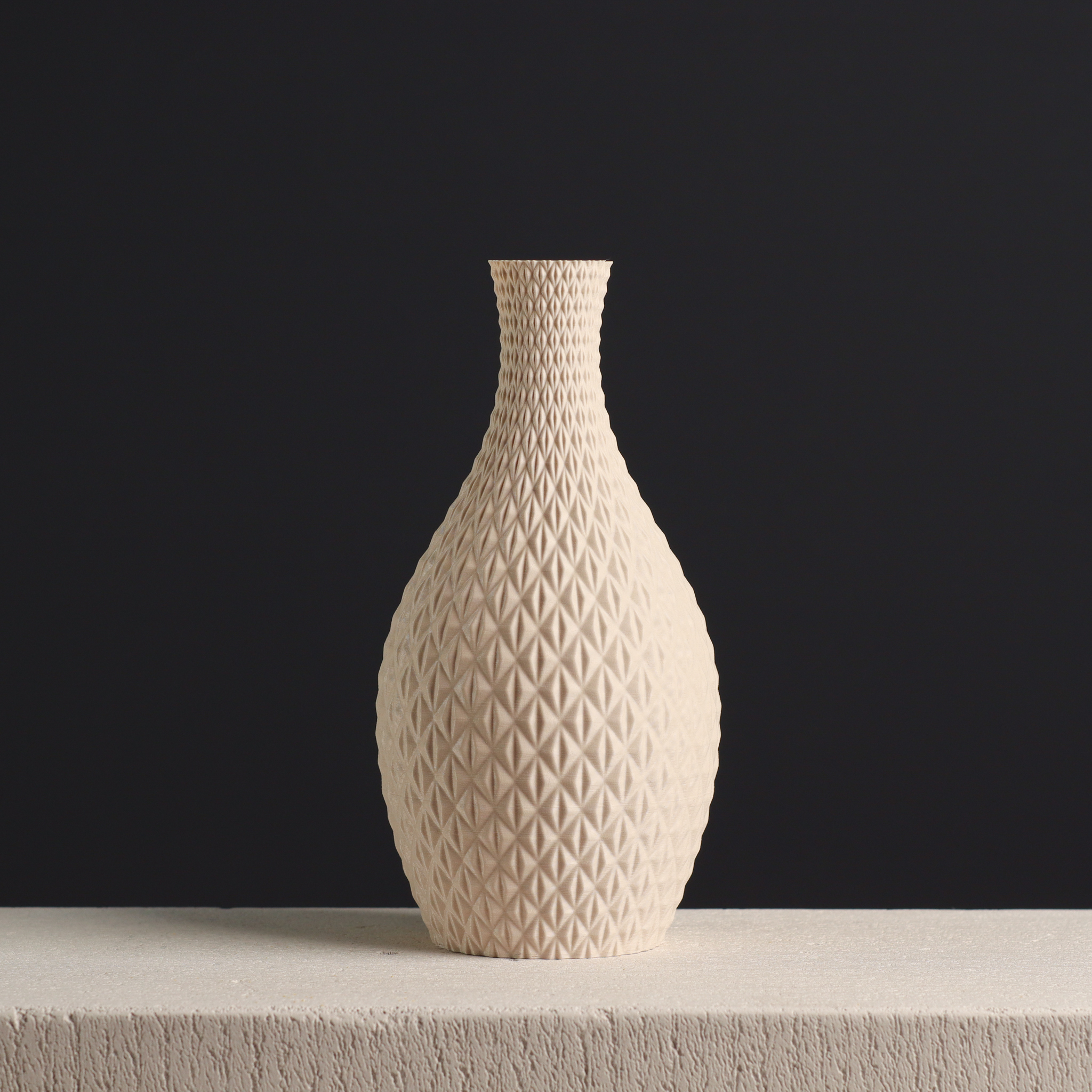 géométrique diamant vase mode Accueil maison Bureau décor vases fleur stl décoration texturé unique ornemental 3d modèle 3D print model - Mito3D