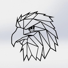 geometric eagle art geometry animals shape animal geometrically-shaped 3d print model - Mito3D