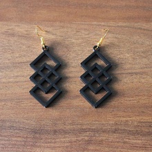 geometric earrings 3 3d print model - Mito3D