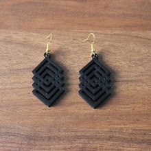 geometric earrings 4 3d print model - Mito3D