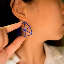 geometric earrings jewelry 3d print model - Mito3D