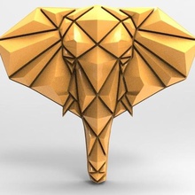 geometric elephant art jewelry fashion geometry bird animal 3d print model - Mito3D