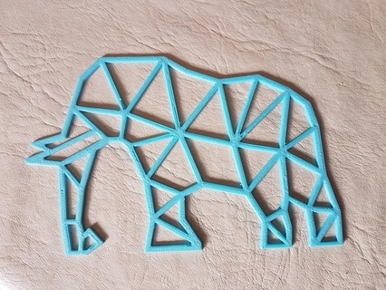 geometrik fil ev dekorasyon elefante fil geometrik geometrik geometrik tasarım ev halkı dekor deko ev 3d print model - Mito3D