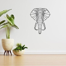 geometric elephant painting 3d print model - Mito3D