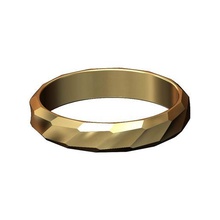 geométrico facetas banda tamaños 5to13 3d impresión modelo joyería joya faceta facetado Moda imprimible oro plata apilar apilable anillo caballeros 3d print model - Mito3D