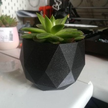 geometric flower pot 3d print model - Mito3D