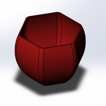 geometric flowerpot mod4 pot hexagon home plants 3d print model - Mito3D