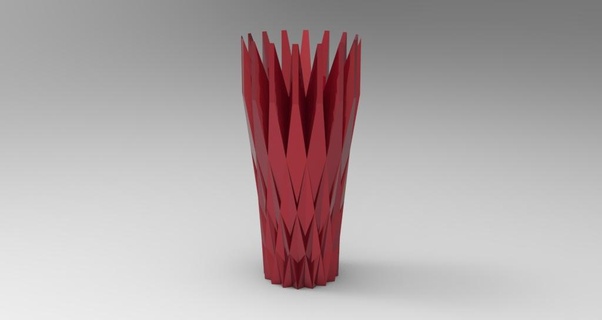 geométrico vaso c ramico florero flor hogar casa decoración Arte cerámico esculpir resumen 3d print model - Mito3D
