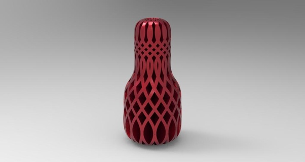 geometric glass c ramic vase flower home decoration art ceramic sculpt abstract 3d print model - Mito3D