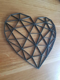 geometrik kalp dekorasyon kalp Aşk sevgili lgbt geometrik şekil matematik Sanat duvar Sanat dekorasyon dekor sevgililer gün ev duvar dekor 3d print model - Mito3D