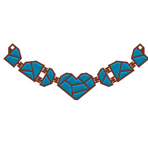 geometric heart necklace single print jewelry 3D print model - Mito3D