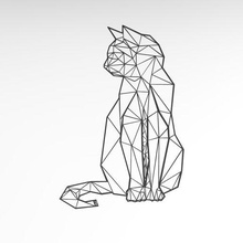 géométrique chaton image 3d print model - Mito3D