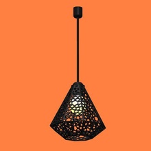 geométrico lámpara sombra diseño Arte pared bulbo Cordero 3d print model - Mito3D