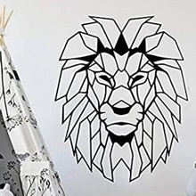 geometric lion art 3d print model - Mito3D