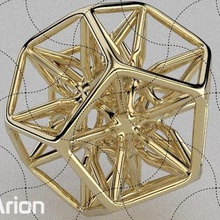 geometric model 003 jewelry chinese ball power geometry sphere ornament metal spiral life fine pendant gold decor print figure 3d print model - Mito3D
