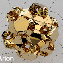 geométrico modelo 011 joalheria bola geometria esfera enfeite metal brinquedo pingente ouro decoração impressão figura jóia 3d print model - Mito3D