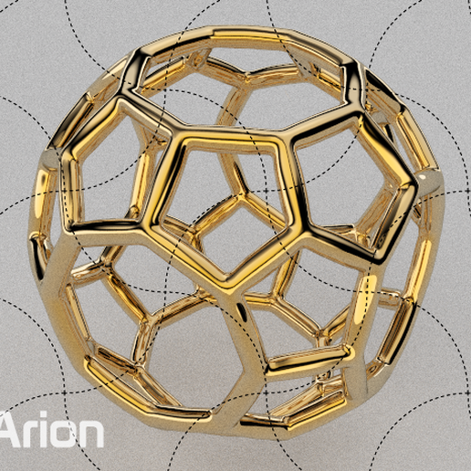 geometric model 017 jewelry ball power geometry sphere ornament metal toy fine pendant gold decor print figure jewel 3D print model - Mito3D