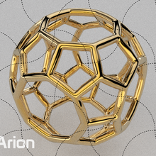 geometrik model 017 takı top güç geometri küre süs metal oyuncak ince kolye altın dekor Yazdır şekil mücevher 3d print model - Mito3D