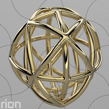 geometric model 024 jewelry ball power geometry sphere ornament metal fine pendant gold decor print figure 3d print model - Mito3D