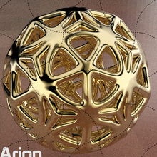 geométrico modelo 025 joyería joya pelota geometría esfera ornamento metal multa colgante pendiente oro decoración impresión figura 3d print model - Mito3D
