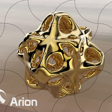 geométrico modelo 027 joalheria sla bola geometria esfera enfeite metal brinquedo pingente ouro decoração impressão figura 3d print model - Mito3D