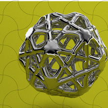 geométrico modelo 028 joalheria sla bola geometria esfera enfeite metal brinquedo pingente ouro decoração impressão figura 3d print model - Mito3D