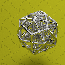 geométrico modelo 036 joalheria sla bola geometria esfera enfeite metal brinquedo pingente ouro decoração impressão figura oro dije 3d print model - Mito3D