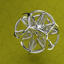 geométrico modelo 038 joyería joya figura 3d multa impresión colgante pendiente oro joyeria fina imprimir dije 3d print model - Mito3D