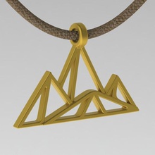 geometrische Berg Anhänger Schmuck Dreieck Halskette rock Natur 3d print model - Mito3D