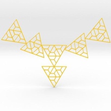 geometrica collana gioielli pendent flower design farfalla albero 3d print model - Mito3D
