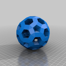 geometric orb art 3d ball buckyball dice dodecahedron faceted geometry icosahedron poly makerbotornaments math model ornament pentagon sphere 3d print model - Mito3D