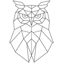 geometric owls wall art decoration house 3d print model - Mito3D