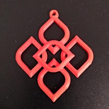 geometric pendant jewelry 3d print model - Mito3D